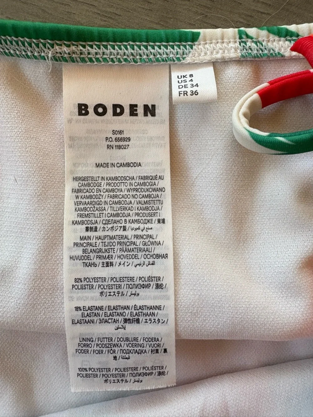 Boden size 4 Symi String Bikini Bottoms-Multi, Summer Fruits - Picture 4 of 5